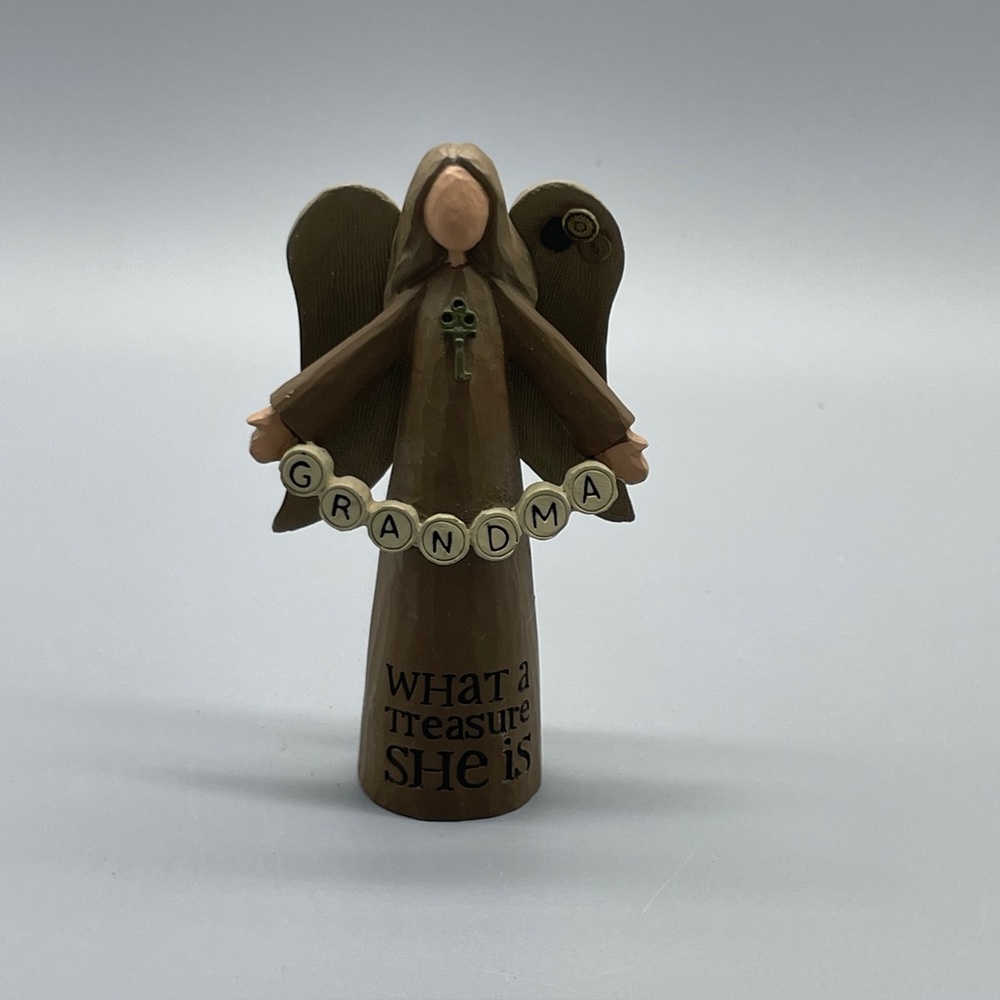 Feather & Grace Grandma Angel Figurine "What a Treasure She Is"  "GRANDMA"